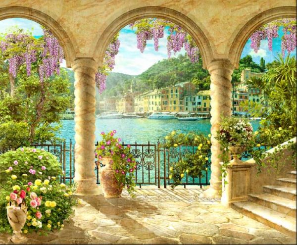 Фотошпалери Альтанка з видом на місто