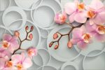 Фотошпалери Рожева орхідея та 3D кільця