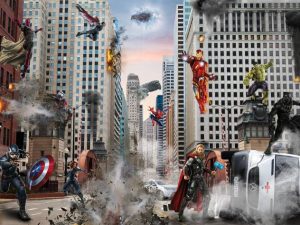 Фотошпалери Месники у місті