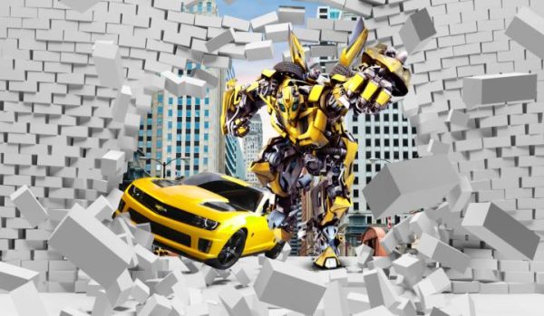3D Фотошпалери в Дитячу Трансформер Бамблбі