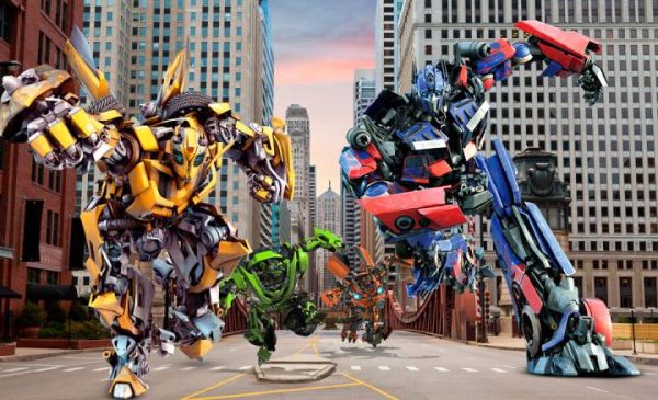 Фотошпалери в Дитячу Трансформери на вулиці міста