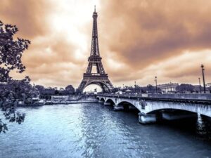 Фотошпалери Париж у сірих тонах