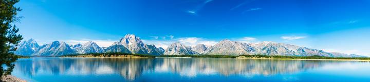 Фотошпалери Панорама - Озеро та гори