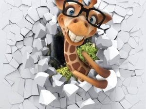 Фотообои Жираф 3D
