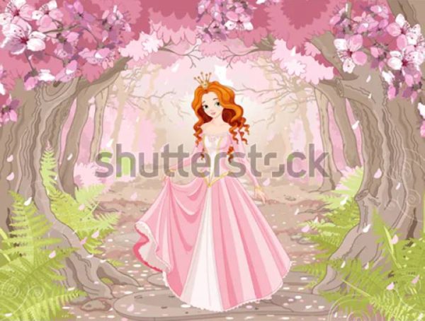 Фотошпалери в дитячу Принцеса на рожевій алеї