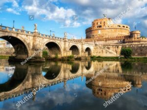 Фотошпалери Міст до замку Святого Янгола, Італія