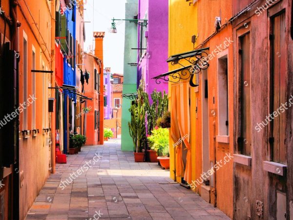 Фотошпалери Яскрава вуличка в Італії