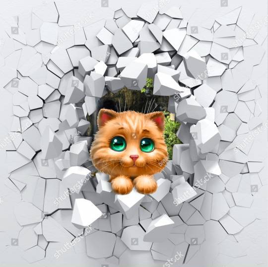 Фотошпалери Кошеня 3D