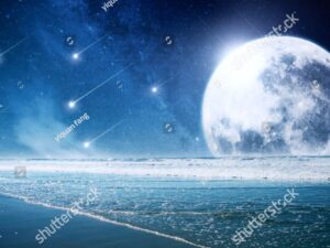Фотошпалери Місяць над морем