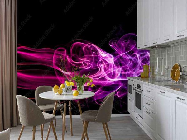 Фотошпалери Красива димка на темному фоні