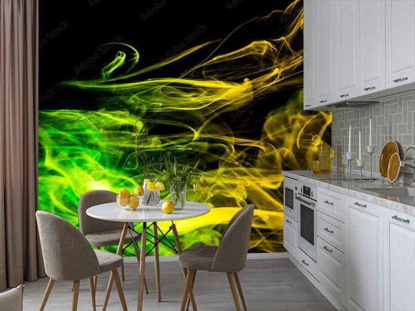 Фотошпалери Жовто-зелена димка
