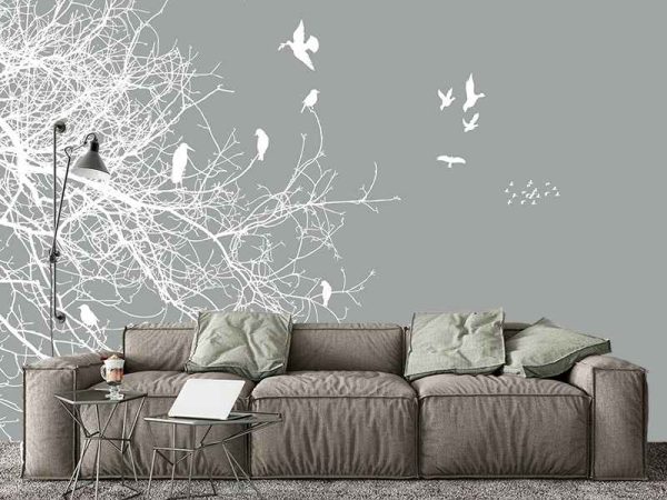 Фотошпалери Гілка з птицями