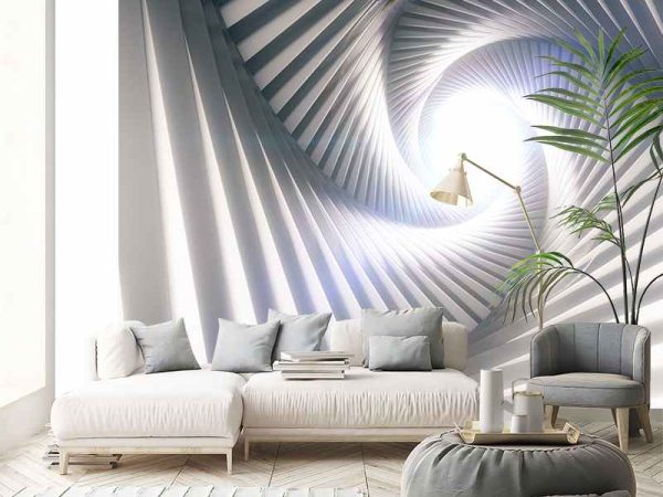 3D Фотошпалери Сіра Абстракція