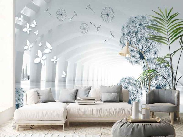 Фотошпалери Арка з кульбабами