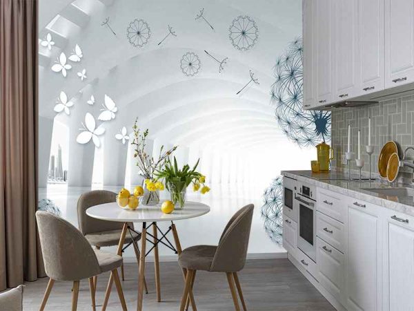 Фотошпалери Арка з кульбабами