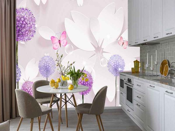 Фотошпалери сиреневі Кульбабки