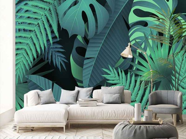 Фотошпалери Велике зелене листя