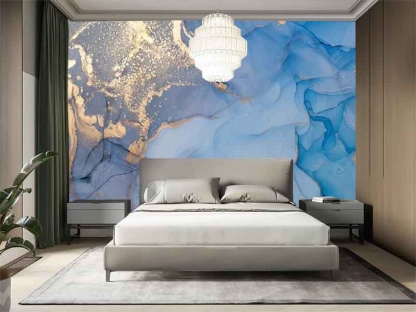 Фотошпалери Голубий Флюїд, Фотошпалери флюїд, Фотошпалери голубий, Фотошпалери абстракція Фотошпалери Голубий Флюїд