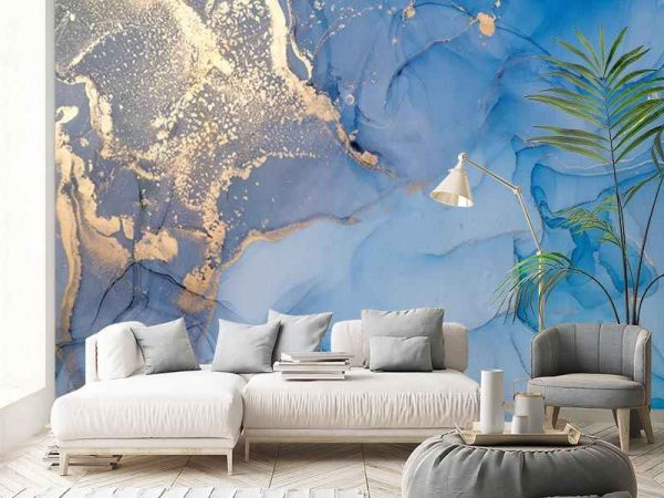 Фотошпалери Голубий Флюїд, Фотошпалери флюїд, Фотошпалери голубий, Фотошпалери абстракція Фотошпалери Голубий Флюїд