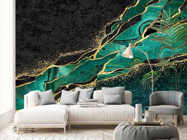 Фотошпалери Зелений Мармур