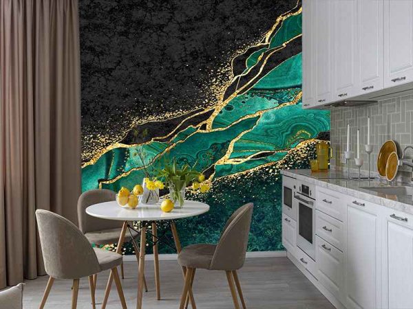 Фотошпалери Зелений Мармур