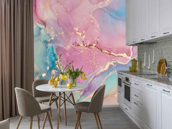Фотошпалери Рожевий з Голубим Флюїд