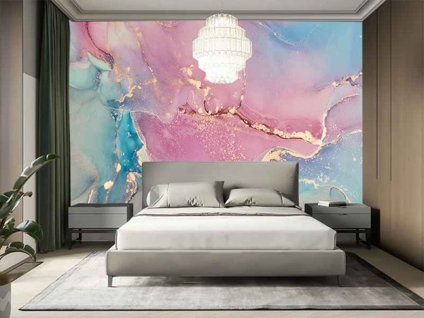 Фотошпалери Рожевий з Голубим Флюїд