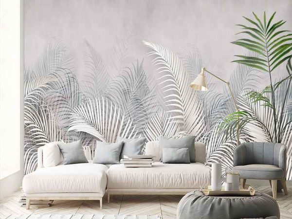 Фотошпалери Ніжне біле листя