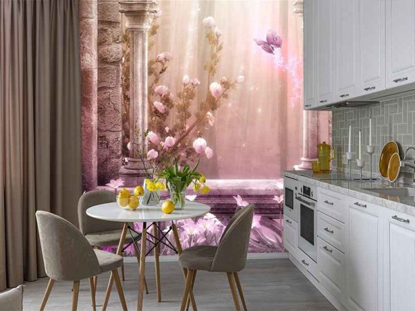 3D Фотошпалери Рожеві колони