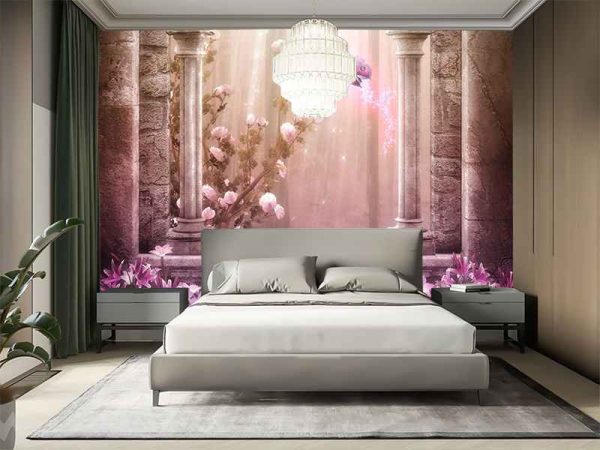 3D Фотошпалери Рожеві колони