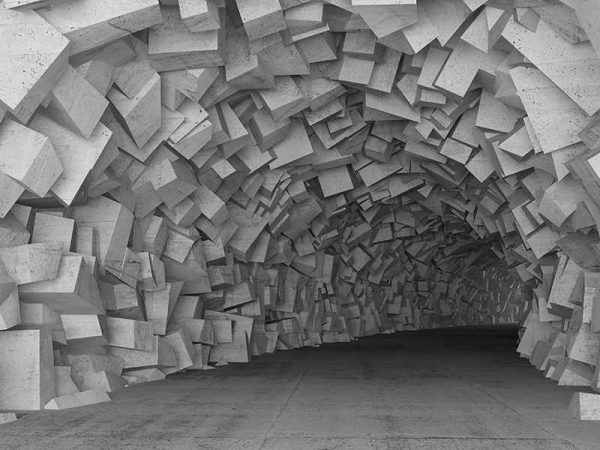 Фотошпалери 3D Тунель, Фотошпалери сірий Фотошпалери 3D Тунель