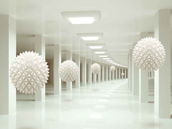 3D Фотошпалери Сфери в корідорі