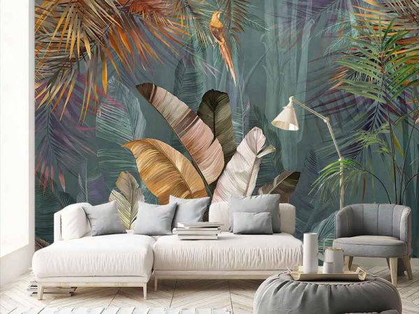 Фотошпалери Кольорове бананове листя