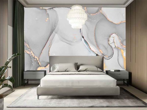 Фотошпалери Мармуровий сірий Флюїд, Фотошпалери Флюїд, Фотошпалери абстракція, Фотошпалери сірий Фотошпалери Мармуровий сірий Флюїд