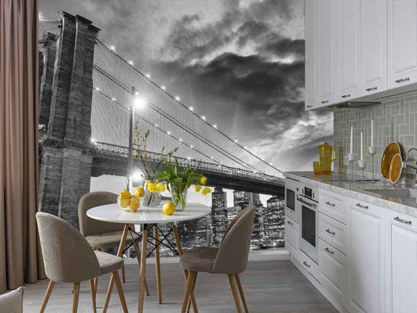 Фотошпалери Бруклинський міст у негоду