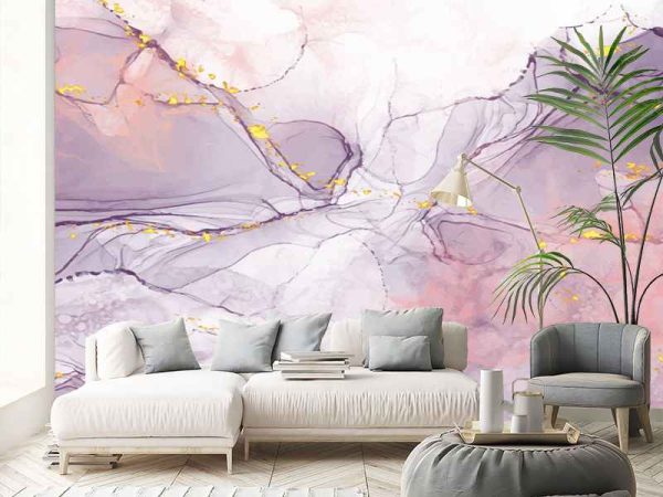 Фотошпалери Фіолетово-рожевий флюїд