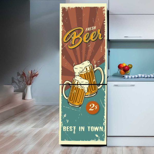 Наліпка на холодильник Beer Світле