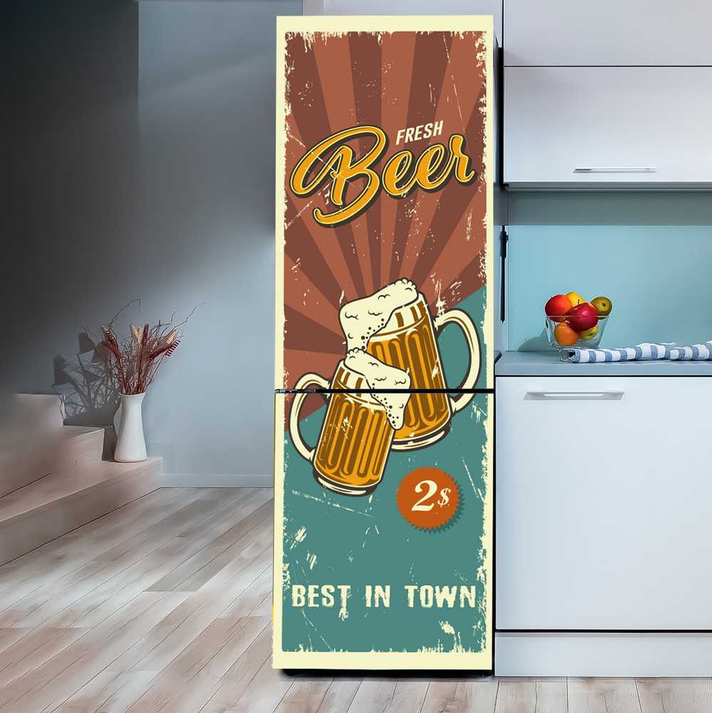 Наліпка на холодильник Beer - 2