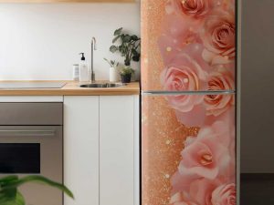 Наліпка на холодильник Рожеві троянди
