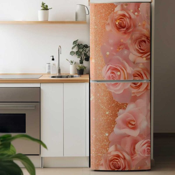 Наліпка на холодильник Рожеві троянди