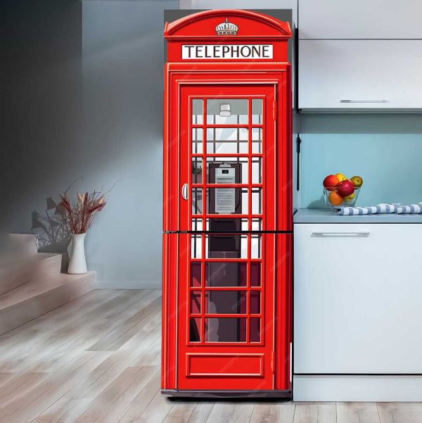 Наліпка на холодильник Телефона будка