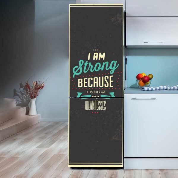 Наліпка на холодильник Strong