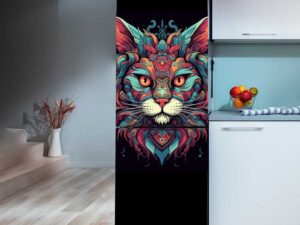 Наліпка на холодильник Кіт-2