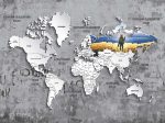 Фотошпалери Мапа світу російський корабль  йди ...
