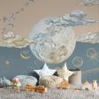 Фотошпалери Місяць Бежевий із Синім