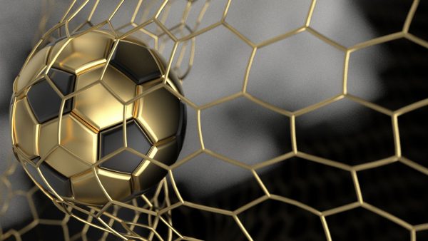 Фотошпалери 3D М'яч Золотий, Фотошпалери спорт Фотошпалери 3D М'яч Золотий