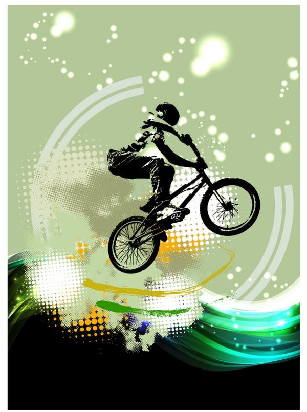 Фотошпалери Графіті Велосипедист