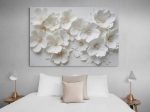 Картина на полотні  3D з Білими Квітами