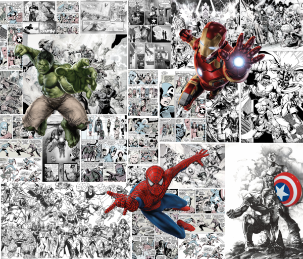 Фотошпалери Герої Marvel в Коміксі