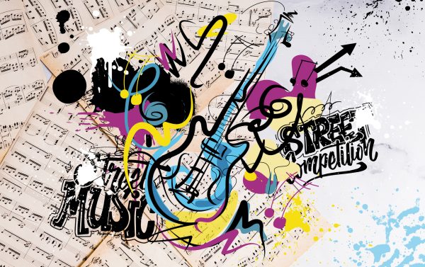 Фотошпалери Графіті Гітара